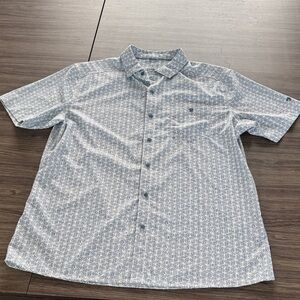 Kuhl Blue Patterned Casual Button Up Shirt